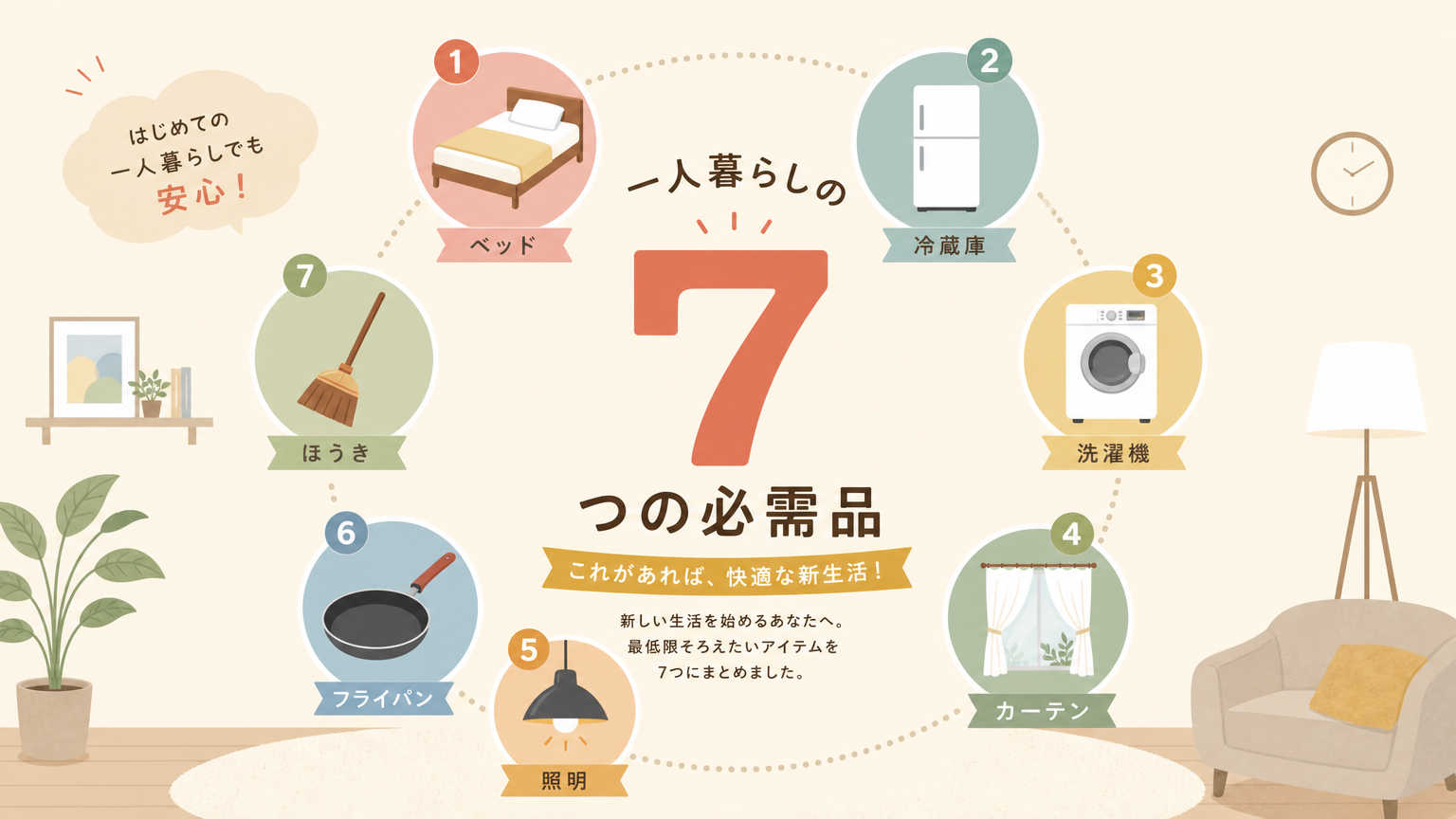 一人暮らしの必需品とは?最低限揃えるべきものの結論