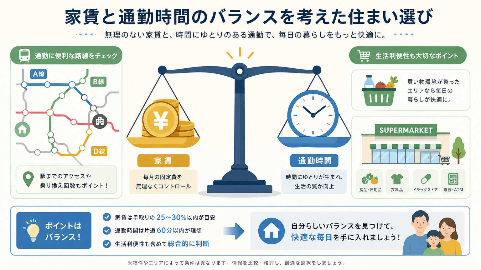 通勤しやすいエリアを選ぶときにチェックすべきポイント